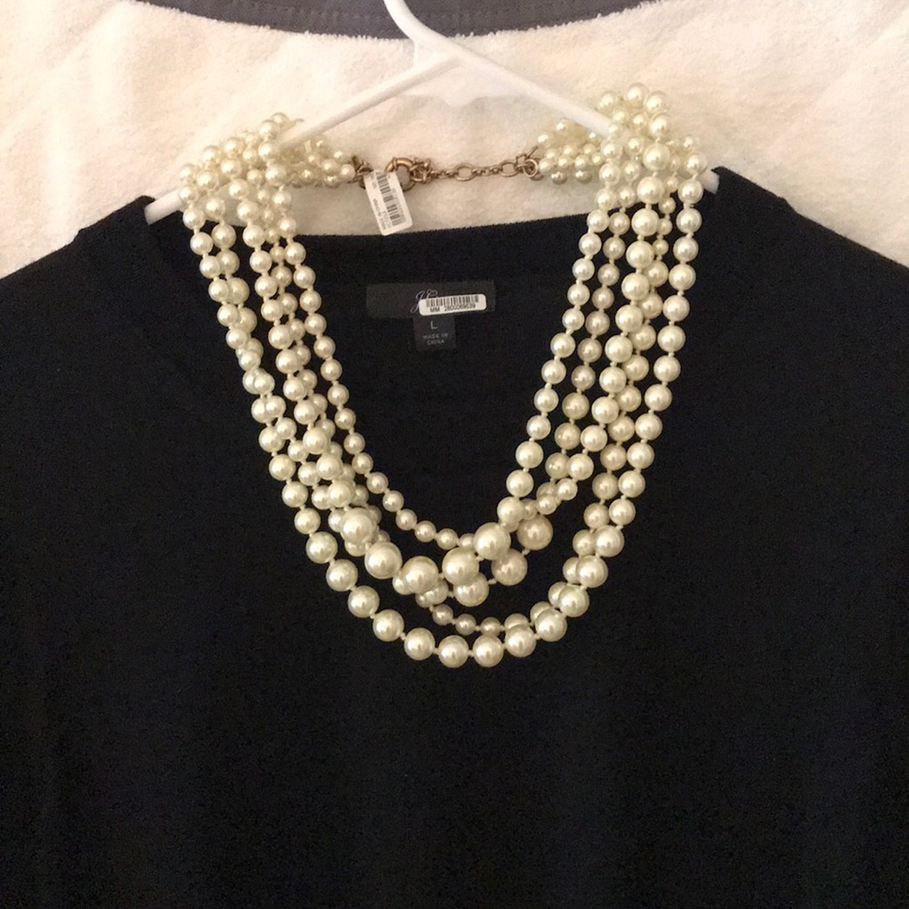 J Crew NWT multi strand pearl necklace